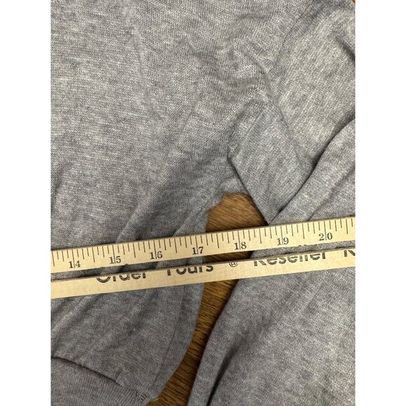 Dawna Womens Gray Lounge Set Long Sleeve Cropped Top High-Waisted Pants - Picture 12 of 13